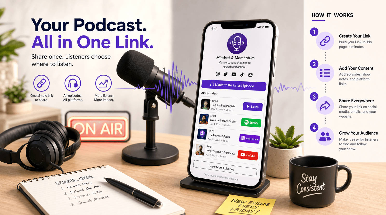 How to Build a Link-in-Bio Hub for Your Podcast (Step-by-Step Guide)