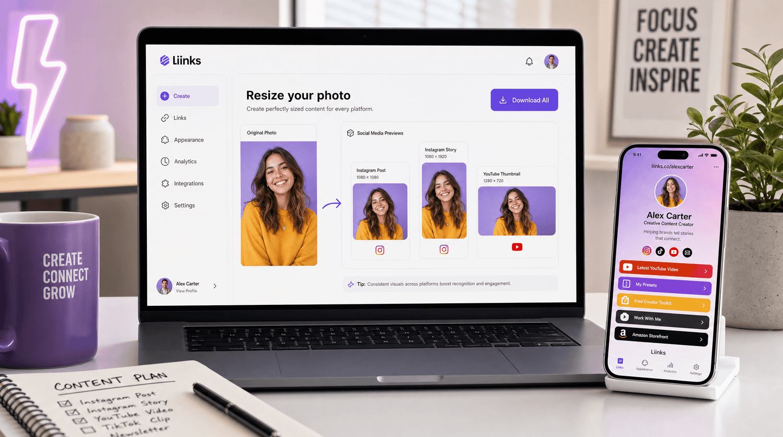 How to Resize One Image for Every Platform With the Free Liinks Social Media Image Resizer